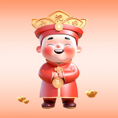 3d财神头像 模板ID：62476