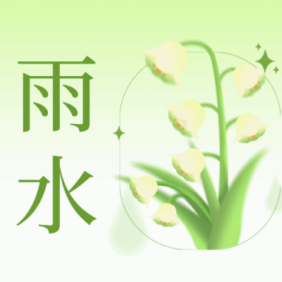 雨水节气祝福公众号次图 模板ID：62560