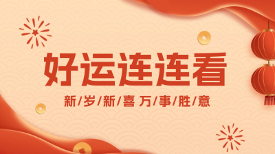 新年好运喜庆祝福抖音背景图 模板ID：62992