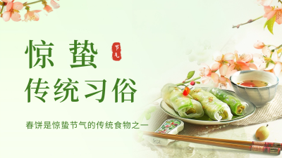 惊蛰节气传统习俗美食公众号新图文封面图 模板ID：63284