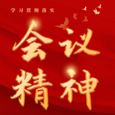 学习贯彻会议精神大字报方形海报 模板ID：63339