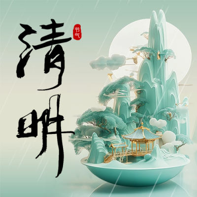 清明节祝福宣传公众号次图 模板ID：64359