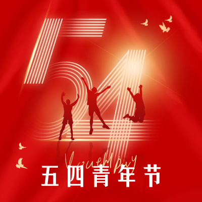五四青年节节日祝福方形海报 模板ID：65041