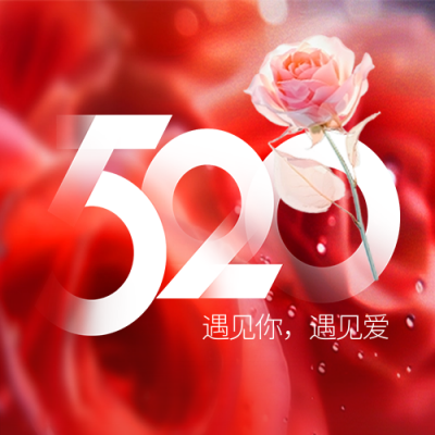 520告白祝福实景海报封面次图 模板ID：65597