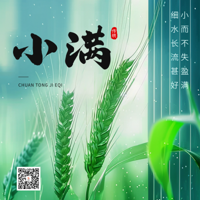 小满节气实景祝福方形海报 模板ID：65757