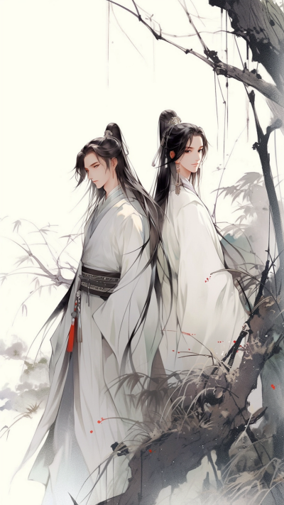 黑色中国风男生手机壁纸 模板ID：66214