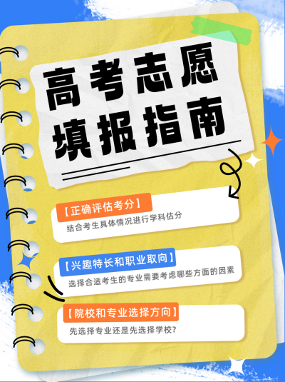 高考志愿填报宣传小红书封面 模板ID:67355