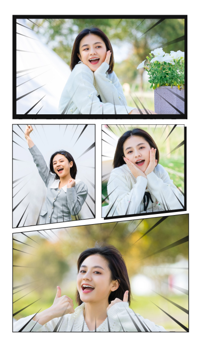 漫画风照片墙拼图 模板ID：67384