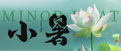 夏季实景小暑节气荷花公众号首图 模板ID：67400