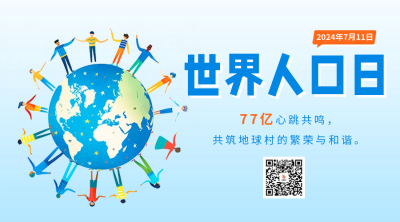 世界人口日宣传二维码 模板ID：67616