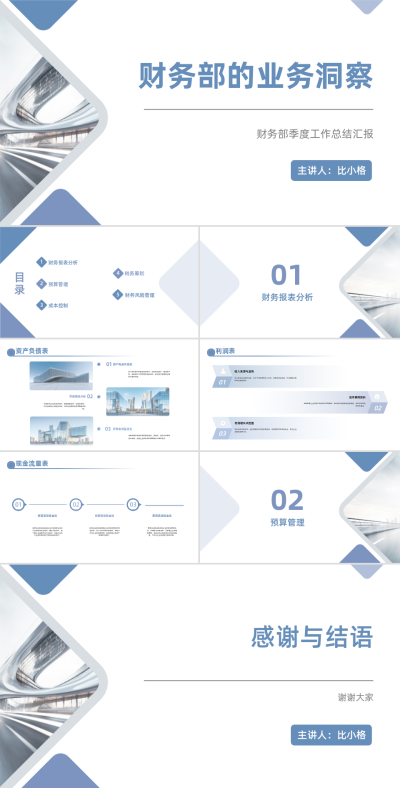 财务部季度工作总结汇报PPT 模板ID:68254