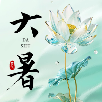 大暑节气祝福宣传公众号次图 模板ID：68551