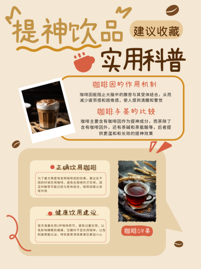 饮品实用科普小红书封面 模板ID:69076