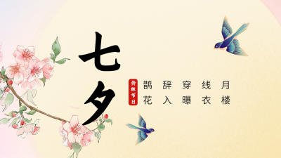 七夕情人节节日祝福公众号新图文封面图 模板ID：68948