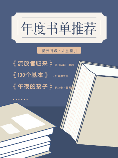 年度书单推荐小红书封面 模板ID:69222