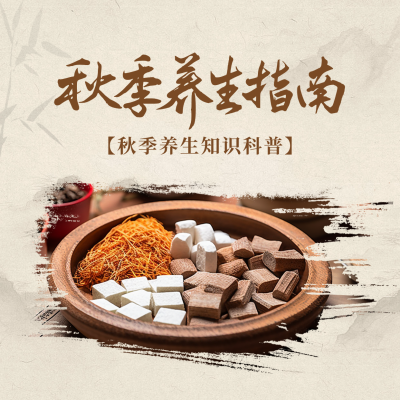 秋季养生指南宣传方形海报 模板ID：69388