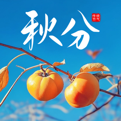 秋分节气祝福实景公众号次图 模板ID：70468