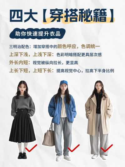 穿搭秘籍小红书封面 模板ID：71072