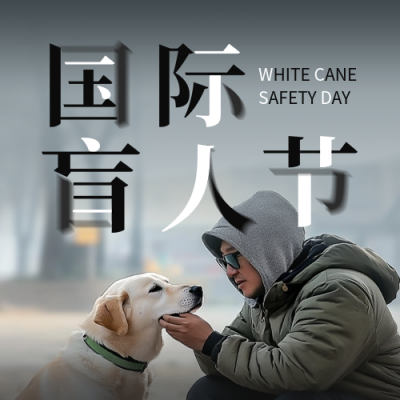 国际盲人节实景宣传公众号次图 模板ID：71109