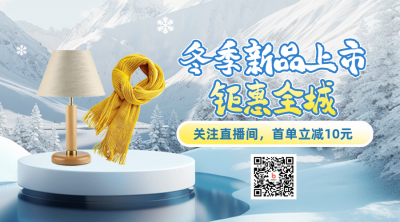 冬季电器电商促销实景二维码 模板ID：72031