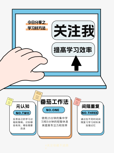 学习方法分享小红书封面 模板ID:73849