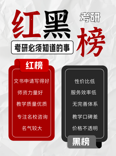 考研红黑榜经验分享小红书封面 模板ID:72904