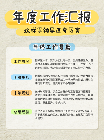 年终工作总结汇报小红书封面 模板ID:72913
