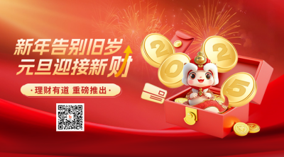 金融理财投资产品推荐元旦节祝福二维码 模板ID：73476