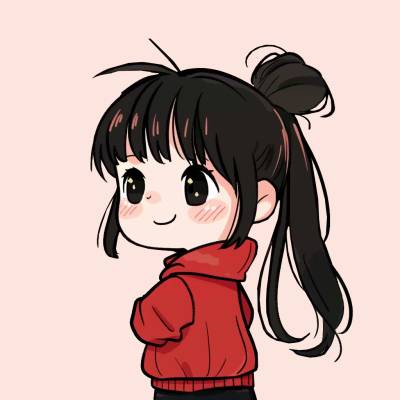 新年元旦节日可爱小女孩手绘卡通头像 模板ID：73756