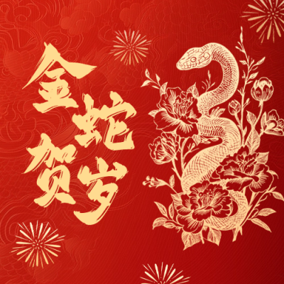 蛇年春节祝福公众号次图 模板ID：74179