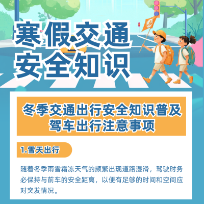 趣味交通安全知识科普方形海报 模板ID：74355
