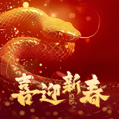 春节蛇年祝福好运光效封面次图 模板ID：74554