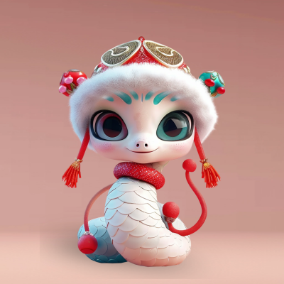 蛇年可爱卡通头像 模板ID:74619
