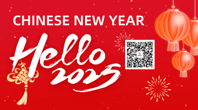 新年祝福简约二维码 模板ID：74782