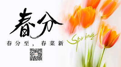 春分节气祝福实景宣传二维码 模板ID：760329