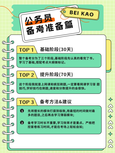考公备考考试攻略小红书封面 模板ID：760947