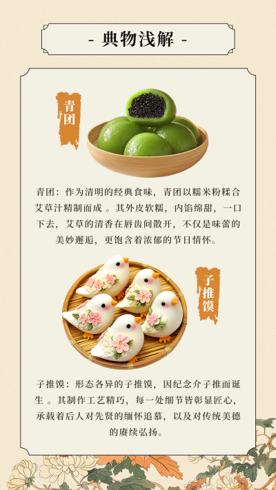 清明节习俗介绍宣传竖版配图 模板ID:760832