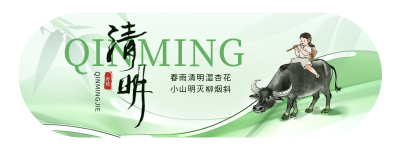 清明节节气宣传渐变直播物料 模板ID：761223