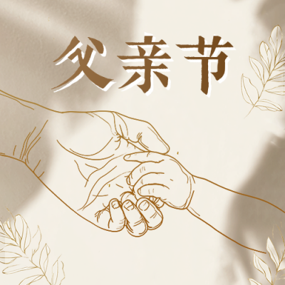 父亲节祝福简约光影宣传公众号次图 模板ID：764506