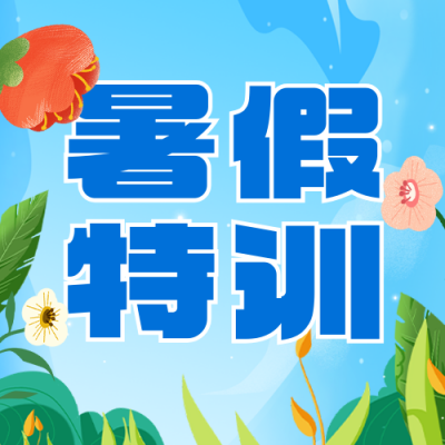 暑假培训班招生宣传公众号次图 模板ID：764941