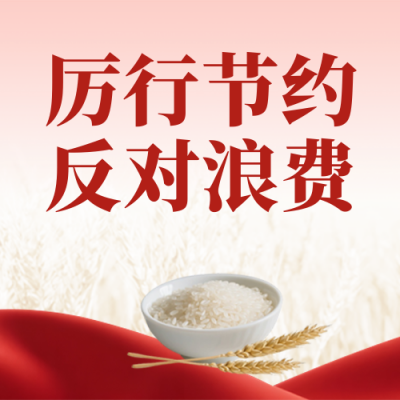 政策节约粮食杜绝浪费宣传封面次图 模板ID：765003