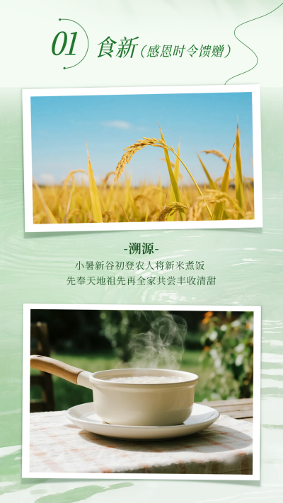 小暑节气习俗宣传竖版配图 模板ID：765713