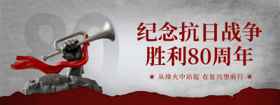 抗日战争胜利纪念日活动宣传直播物料 模板ID：766140