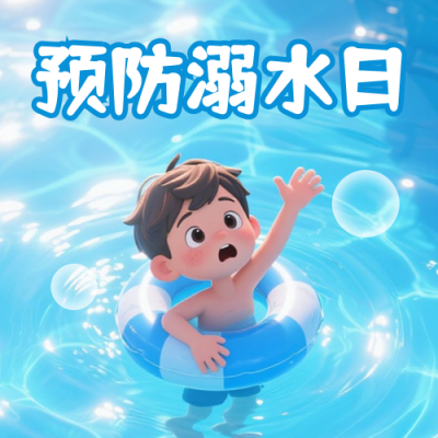 世界预防溺水日3D宣传封面次图 模板ID：766462