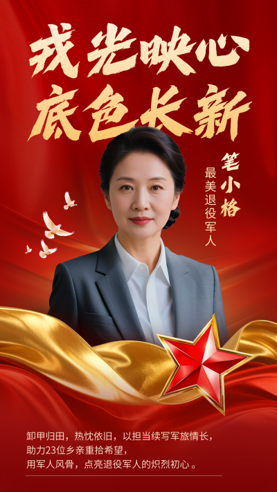 建军节人物表彰大会海报 模板ID:766767