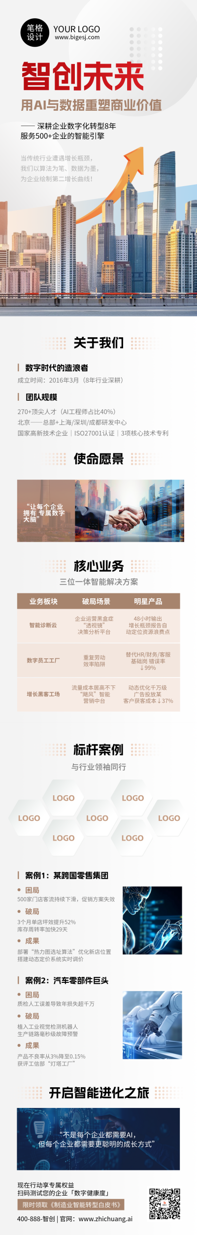 智能科技企业介绍智能宣传公众号长图 模板ID：767090