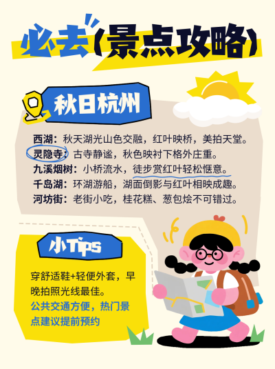 旅游出行打卡景点攻略指南宣传小红书封面 模板ID:767442
