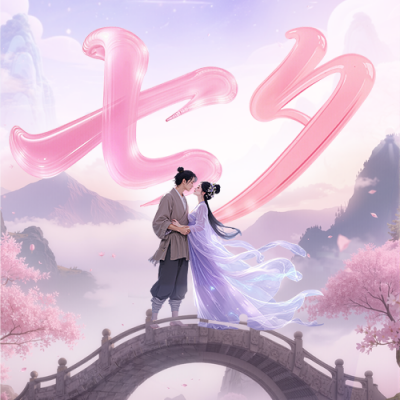 七夕节牛郎织女爱情中国风封面次图 模板ID：767722