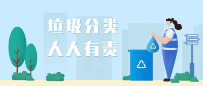 垃圾分类保护环境公众号首图 模板ID:7391