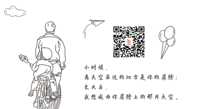 手绘线稿父亲节关注二维码 模板ID:13487